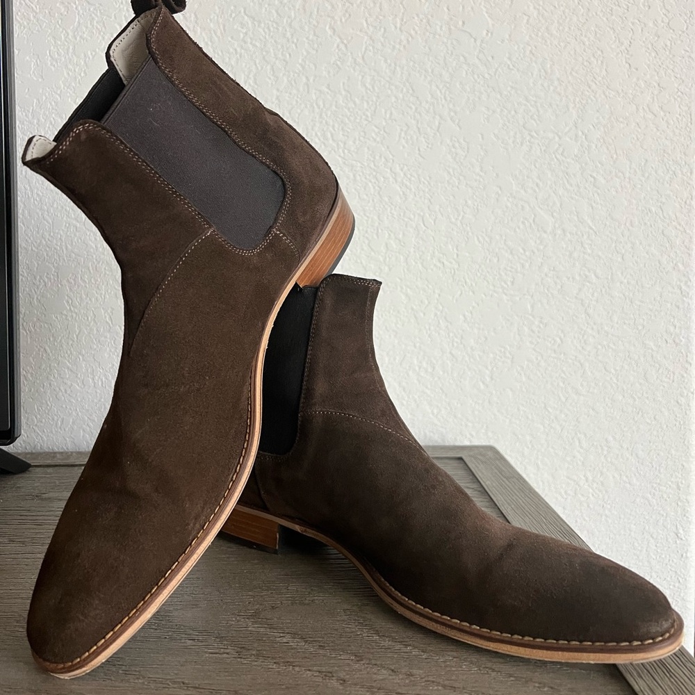 Giocondi Men's Italian Chelsea boots brown suede SIZE 44
